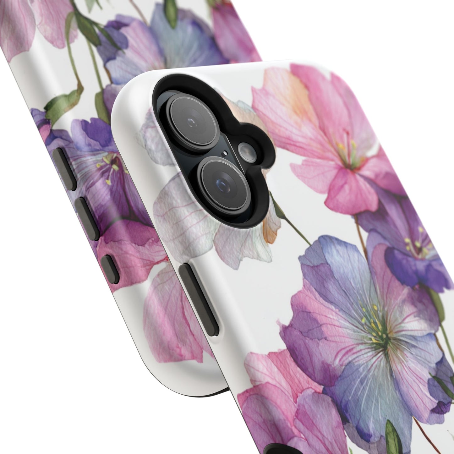 Floral Impact-Resistant Phone Case, Flower Phone Cover, Durable Floral Design Case, Gift for Her, Protective Phone Accessories