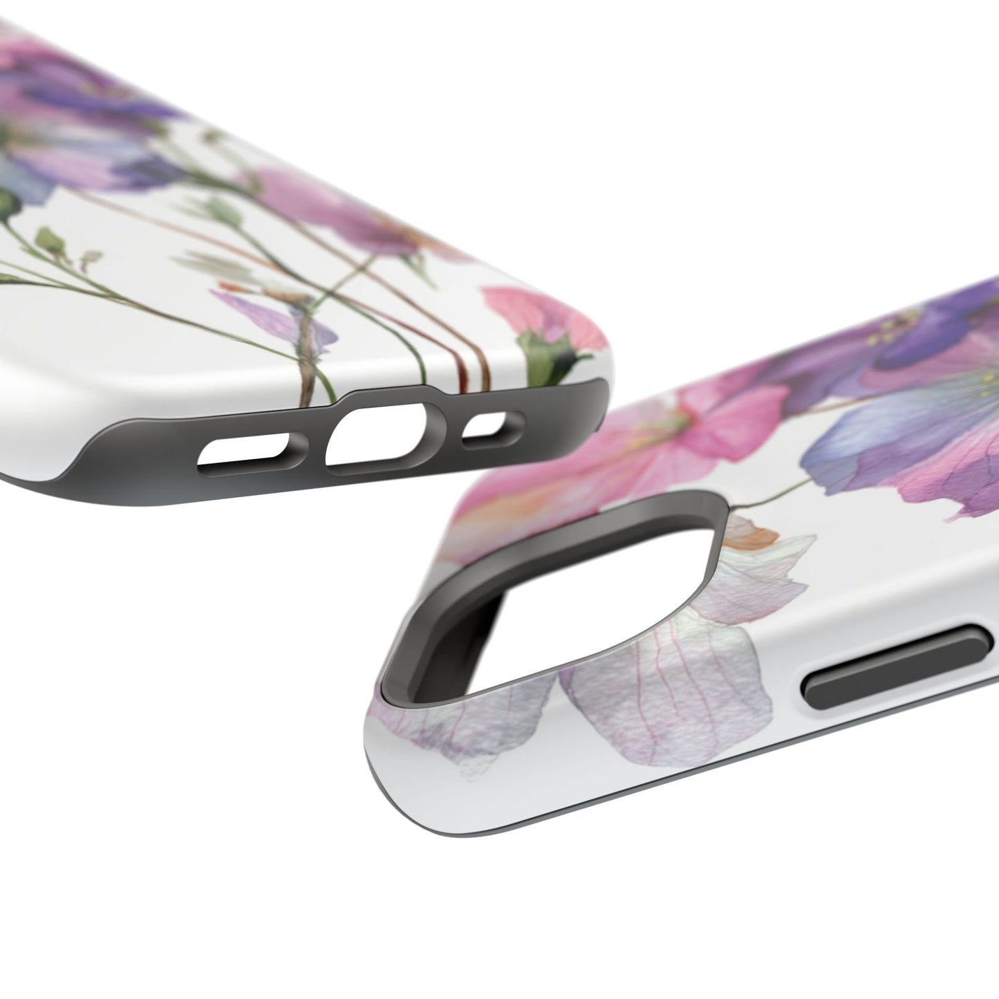 Floral Impact-Resistant Phone Case, Flower Phone Cover, Durable Floral Design Case, Gift for Her, Protective Phone Accessories