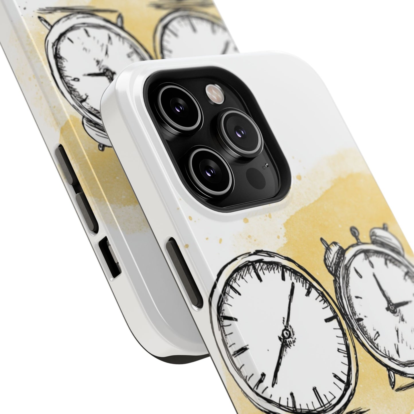 Vintage Clock Phone Case, Impact Resistant Cover for iPhone, Retro Style Gift, Timepiece Design, Unique Phone Accessory