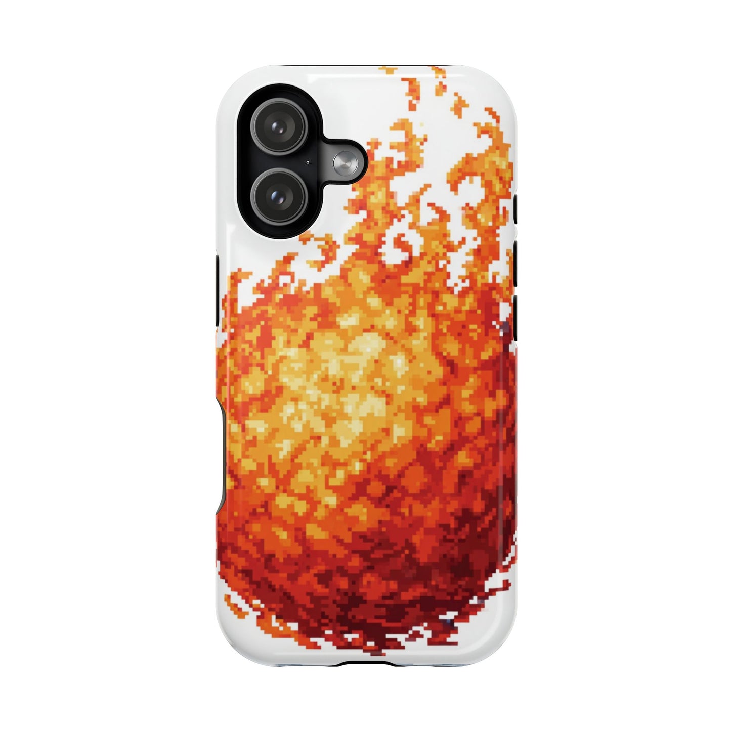Impact-Resistant Phone Cases with Fiery Design, Protective Case, Unique Phone Cover, Gamer Gift, Trendy Accessibility