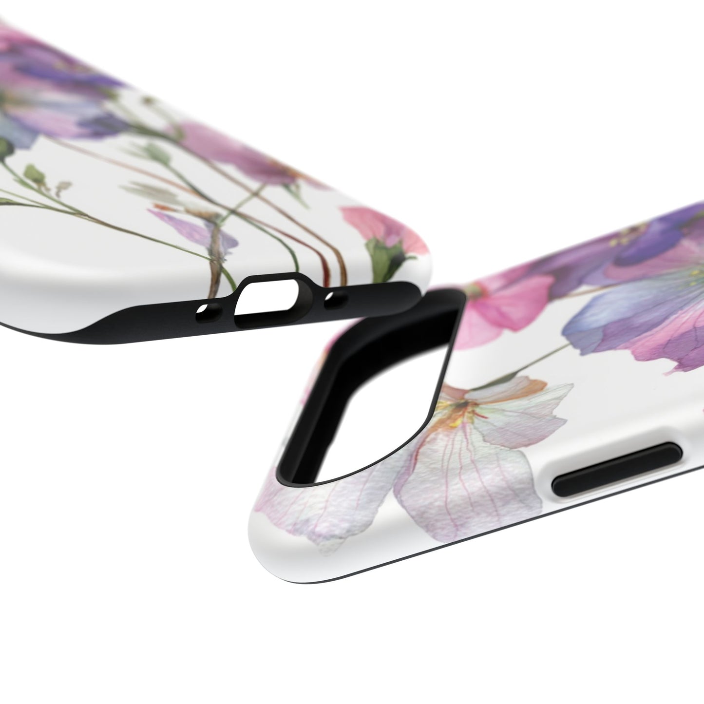 Floral Impact-Resistant Phone Case, Flower Phone Cover, Durable Floral Design Case, Gift for Her, Protective Phone Accessories