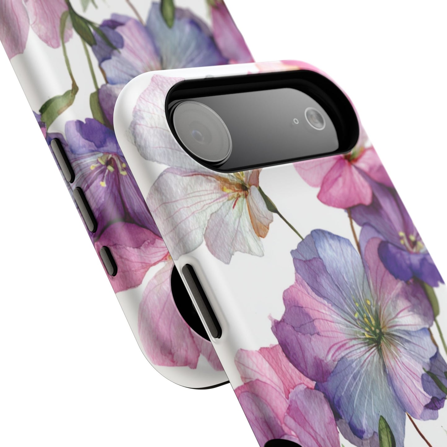 Floral Impact-Resistant Phone Case, Flower Phone Cover, Durable Floral Design Case, Gift for Her, Protective Phone Accessories