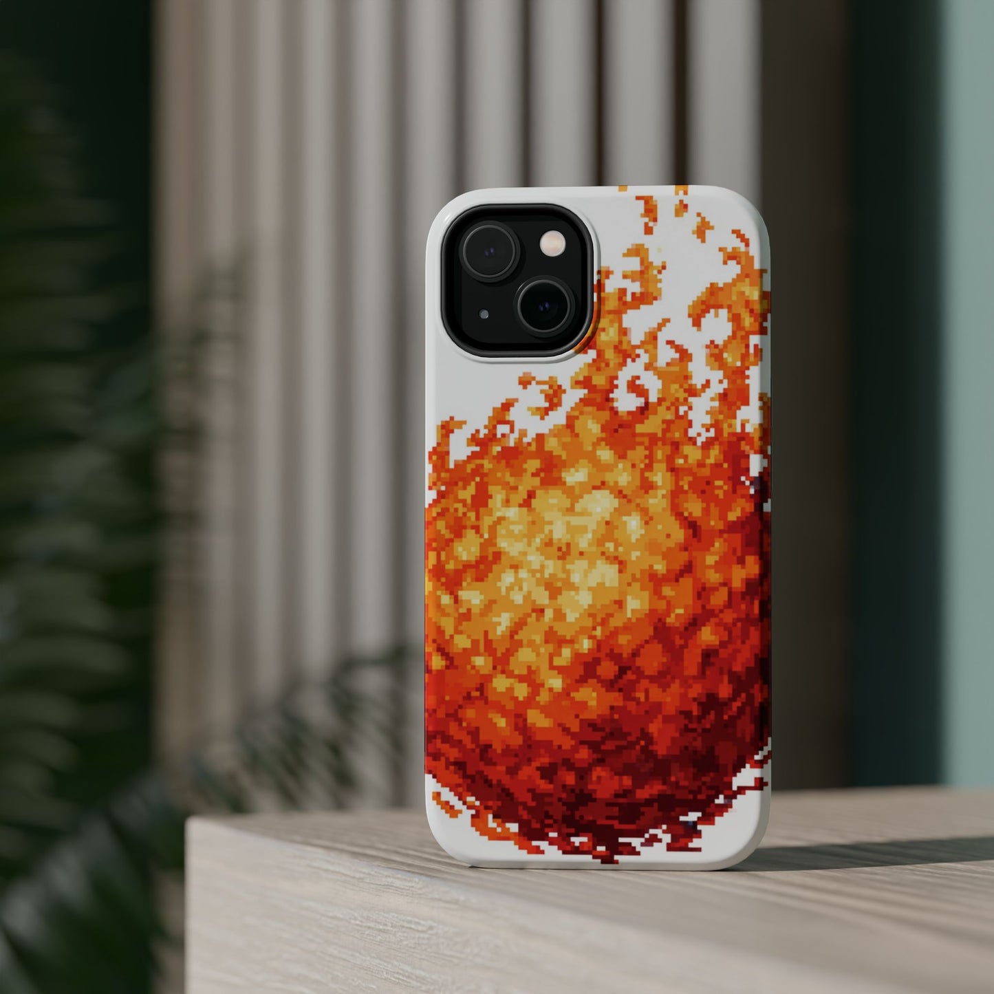 Impact-Resistant Phone Cases with Fiery Design, Protective Case, Unique Phone Cover, Gamer Gift, Trendy Accessibility